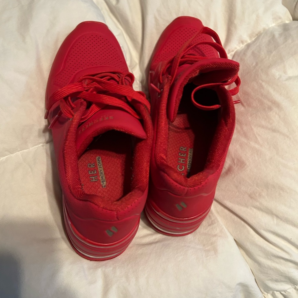 Sketchers Red Athletic Sneakers